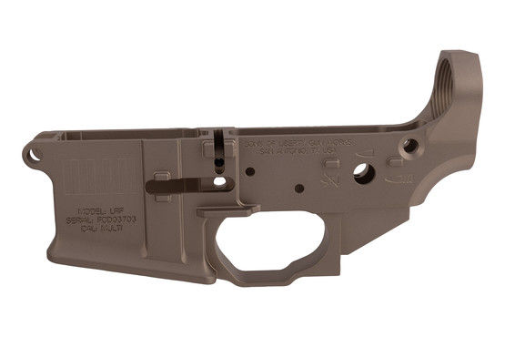SOLGW / FCD AR-15 Lower Receiver in FDE has a built-in trigger guard